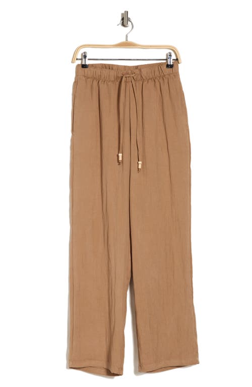 Shop Philosophy Wide Leg Pull-on Pants In Khaki