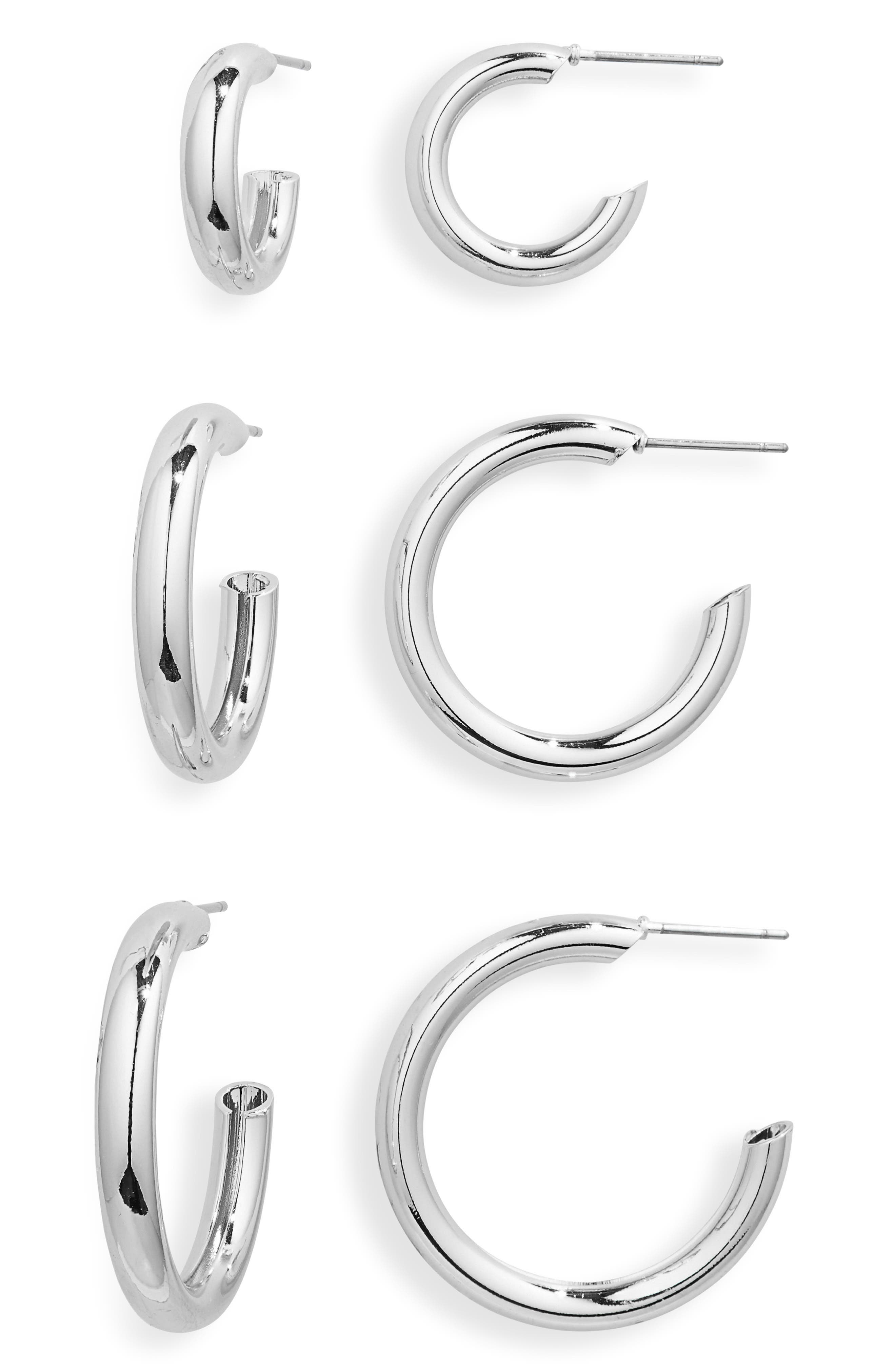 silver hoops nordstrom