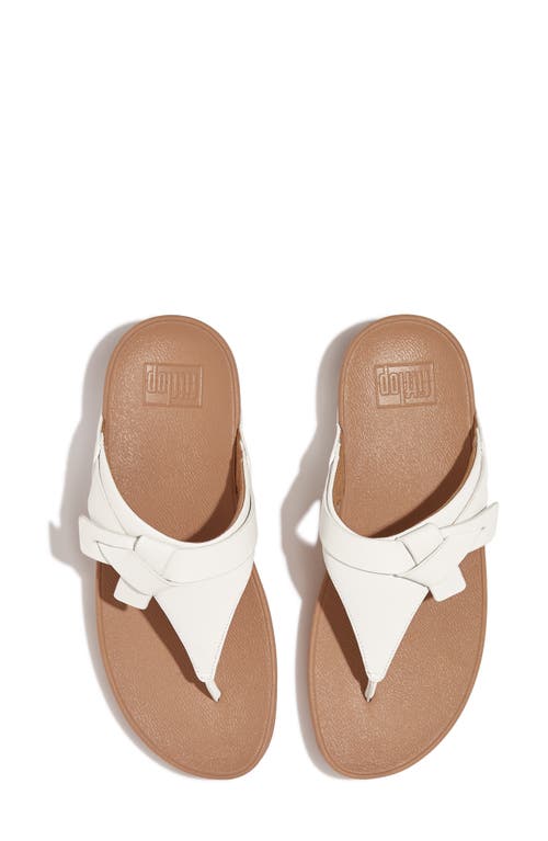 Shop Fitflop Lulu Platform Wedge Flip Flop In Urban White