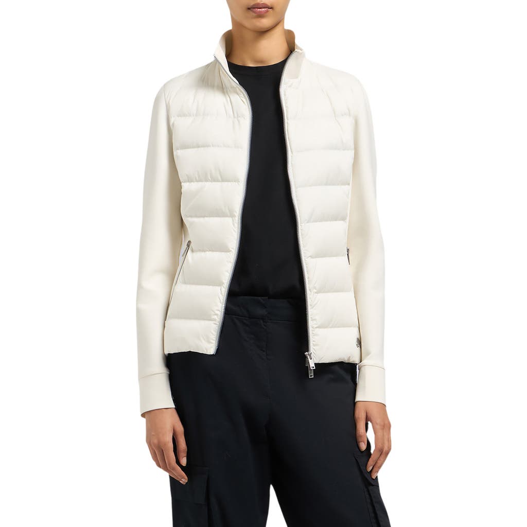 Moose Knuckles Naomi Hybrid Puffer Jacket In Plaster