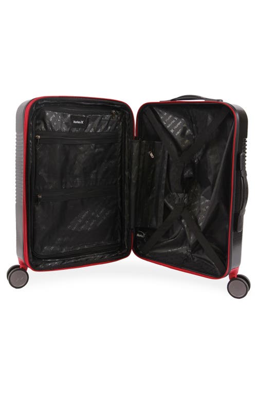 Shop Hurley Looper 21" Hardshell Spinner Suitcase In Black/red