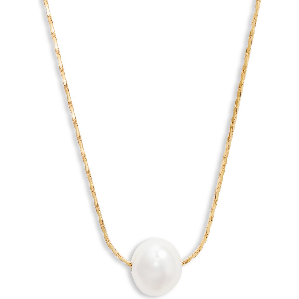 Nordstrom Demi Fine Freshwater Pearl Pendant Necklace In White- Gold