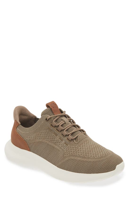 Shop Johnston & Murphy Amherst 2.0 Knit Plain Toe Sneaker In Taupe Heathered Knit