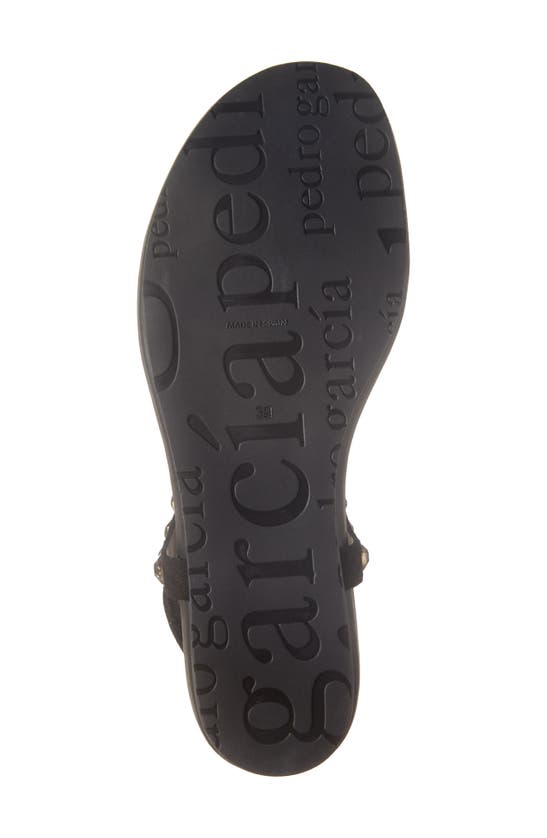 Pedro Garcia Judith Crystal Stud Sandal In Black Castoro