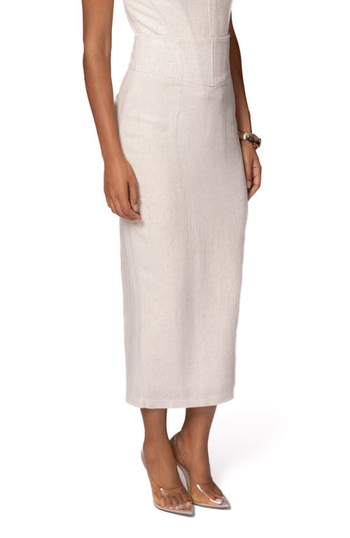 Jluxlabel Coastland Pencil Skirt In Beige