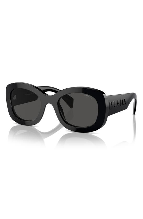 Prada 54mm Oval In Black