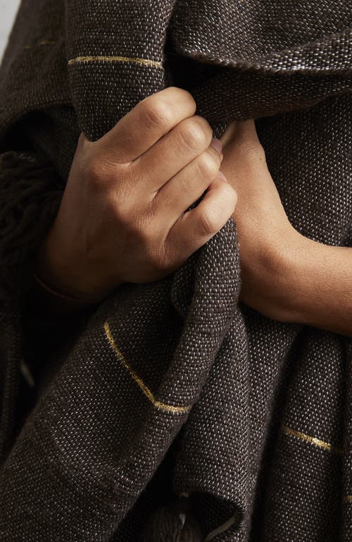 Verve Culture Moroccan Cotton Blanket In Brown