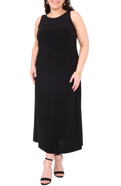 Sleeveless Midi Dress in Rich Black