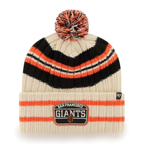 Men's '47 Natural Cincinnati Bengals Hone Cuffed Knit Hat with Pom