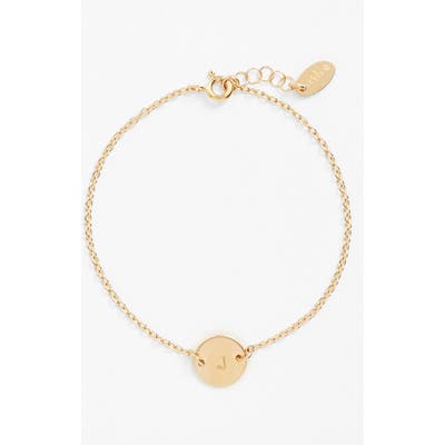 Nashelle Initial Mini Disc Bracelet