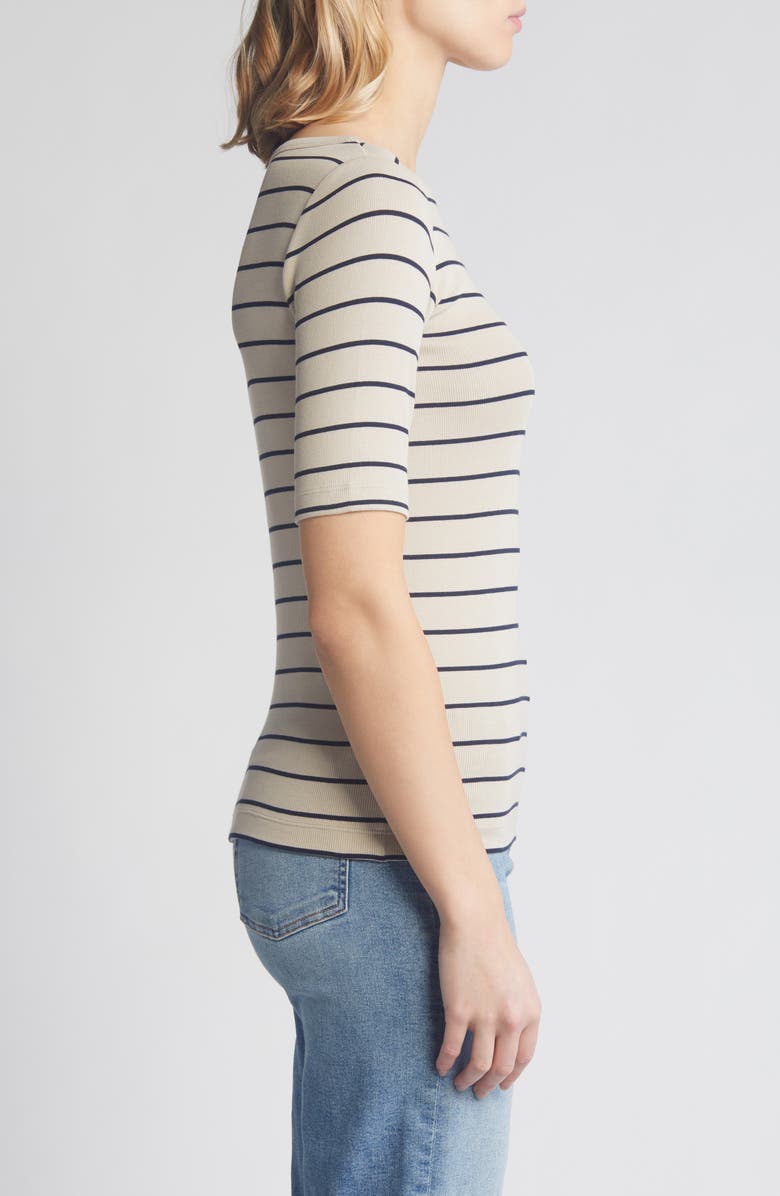 NIC+ZOE Wide Stripe Cotton Blend Top, Alternate, color,