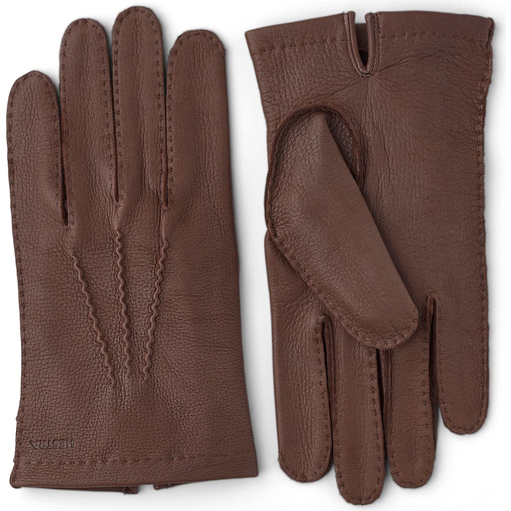 Hestra Henry Leather Gloves In Chocolate