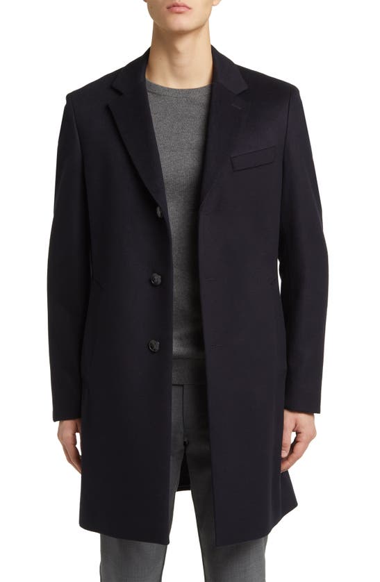 HUGO BOSS HYDE LONGLINE WOOL BLEND COAT