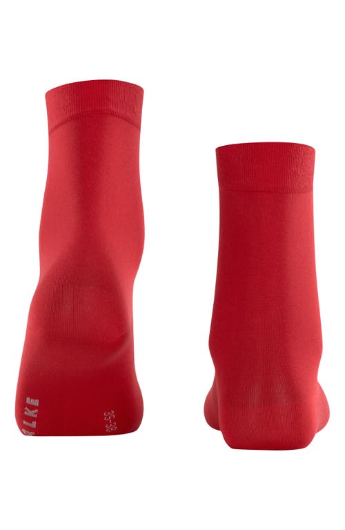 Shop Falke Cotton Touch Socks In Scarlet