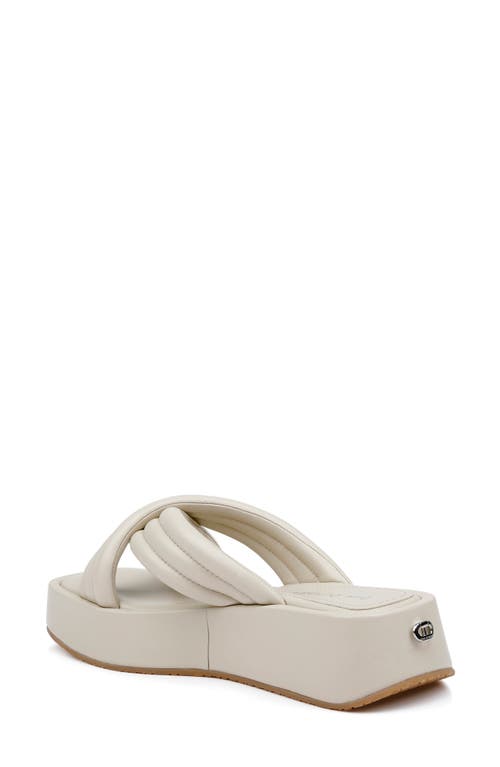 Dee Ocleppo Sicily Crisscross Leather Flatform Sandals In Chalk