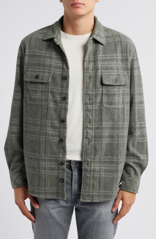 Rails Alder Plaid Brushed Flannel Shirt Jacket in Mossy Glen 