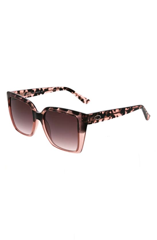 Shop Oscar De La Renta 52mm Butterfly Sunglasses In Black Blush