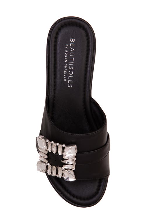 Shop Beautiisoles Dita Platform Slide Sandal In Black