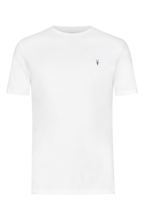 Allsaints Mens Opticwhite Tonic Crewneck Cotton-jersey T-shirt Xl In Optic White