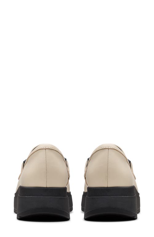 Clarksr Clarks(r) Loriini Izzy Platform Wedge Bit Loafer In Cream Leather