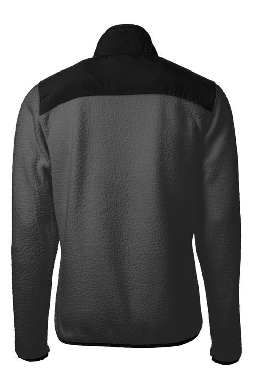 Shop Cutter & Buck Fleece Jacket In Elemental Grey/black