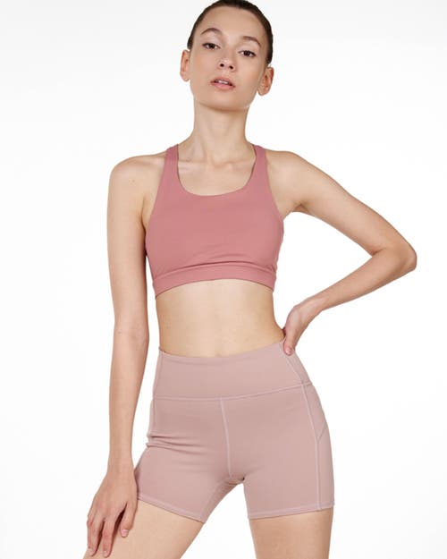 Rebody Active Aim Mesh Silkiflex Lite Bra In Old Rose