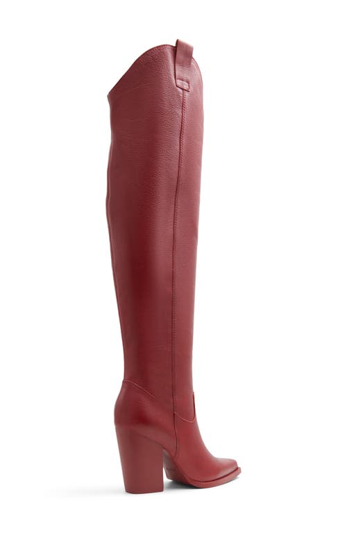 Aldo Beatrine Pointed Toe Over The Knee Boot In Bordo