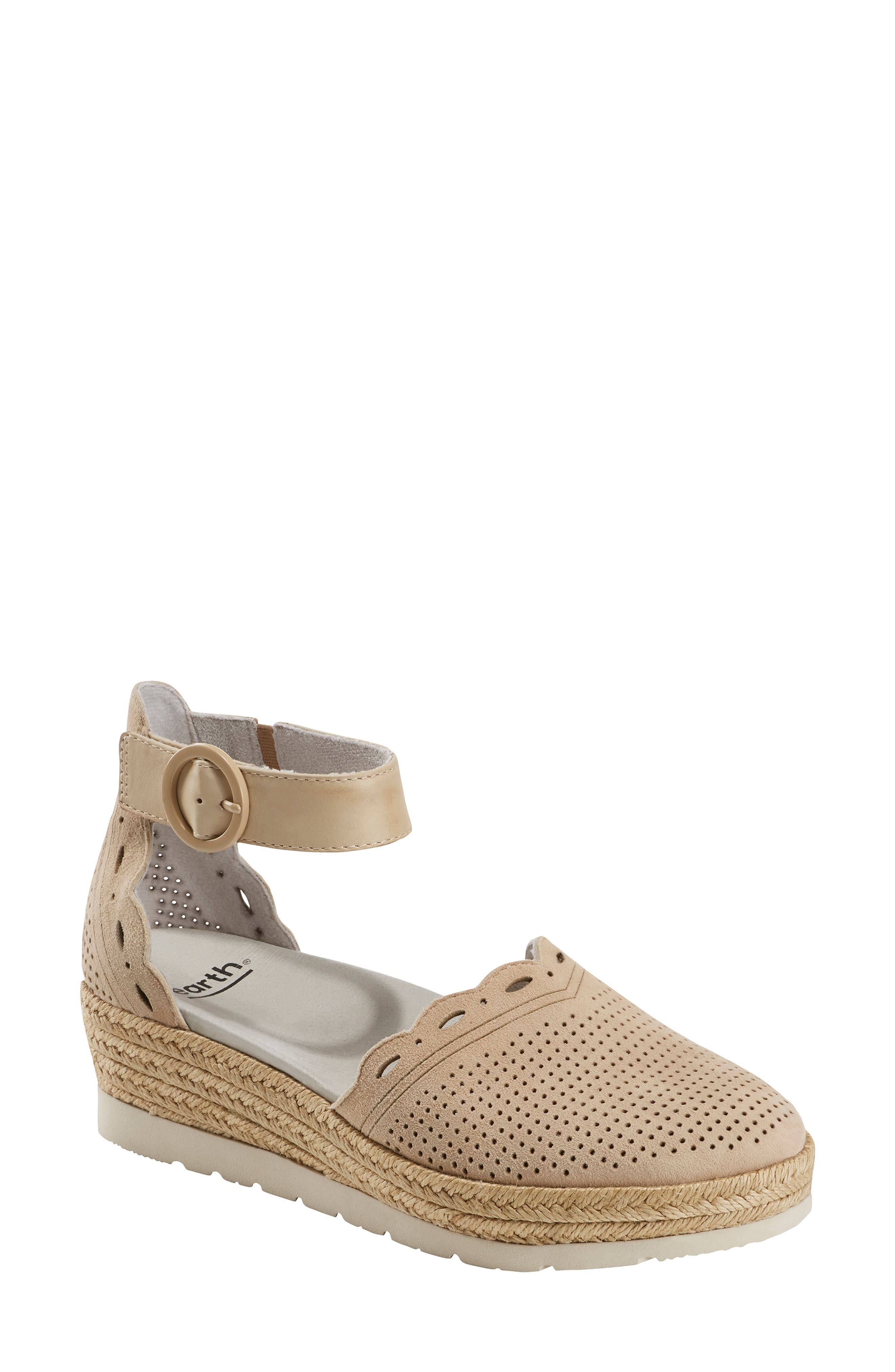 Earth Yarrow Espadrille Wedge- Beige