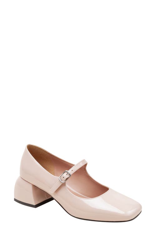 Monroe Block Heel Mary Jane in Beige