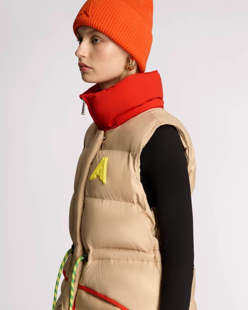 Alpenhaus Tingwick 2-in-1 Maxi Puffer With Removable Sleeves In Sandstone