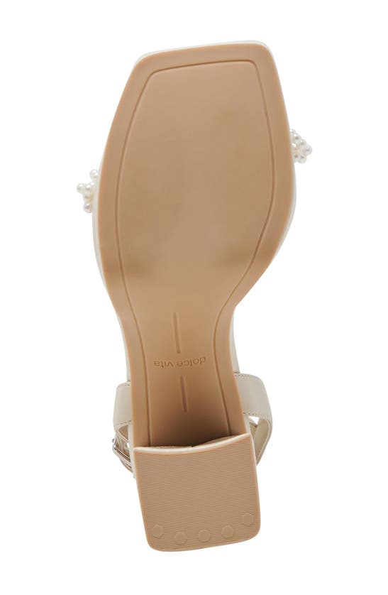 Shop Dolce Vita Adilyn Imitation Pearl Platform Sandal In Vanilla Pearls