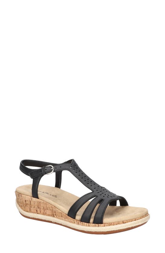 EASY STREET DORINDA T-STRAP WEDGE SANDAL