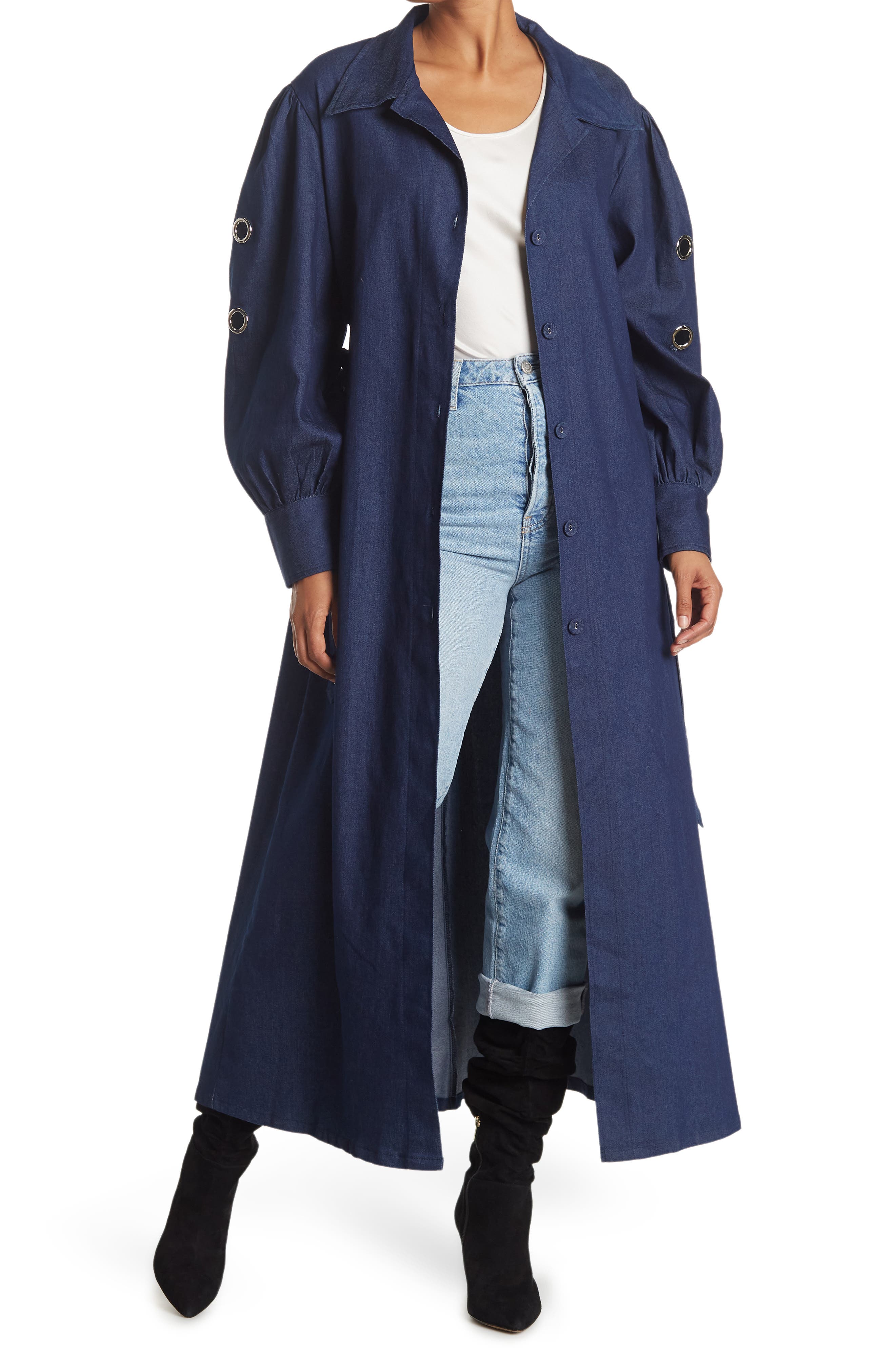 maxi denim jacket