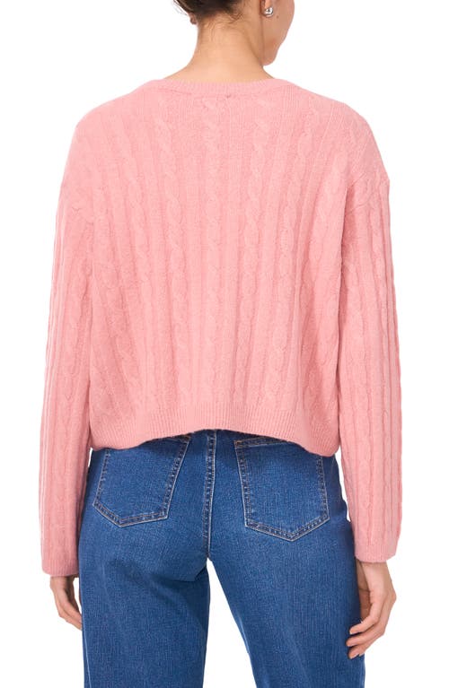 Shop 1.state Mixed Stitch Crewneck Sweater In Rosette