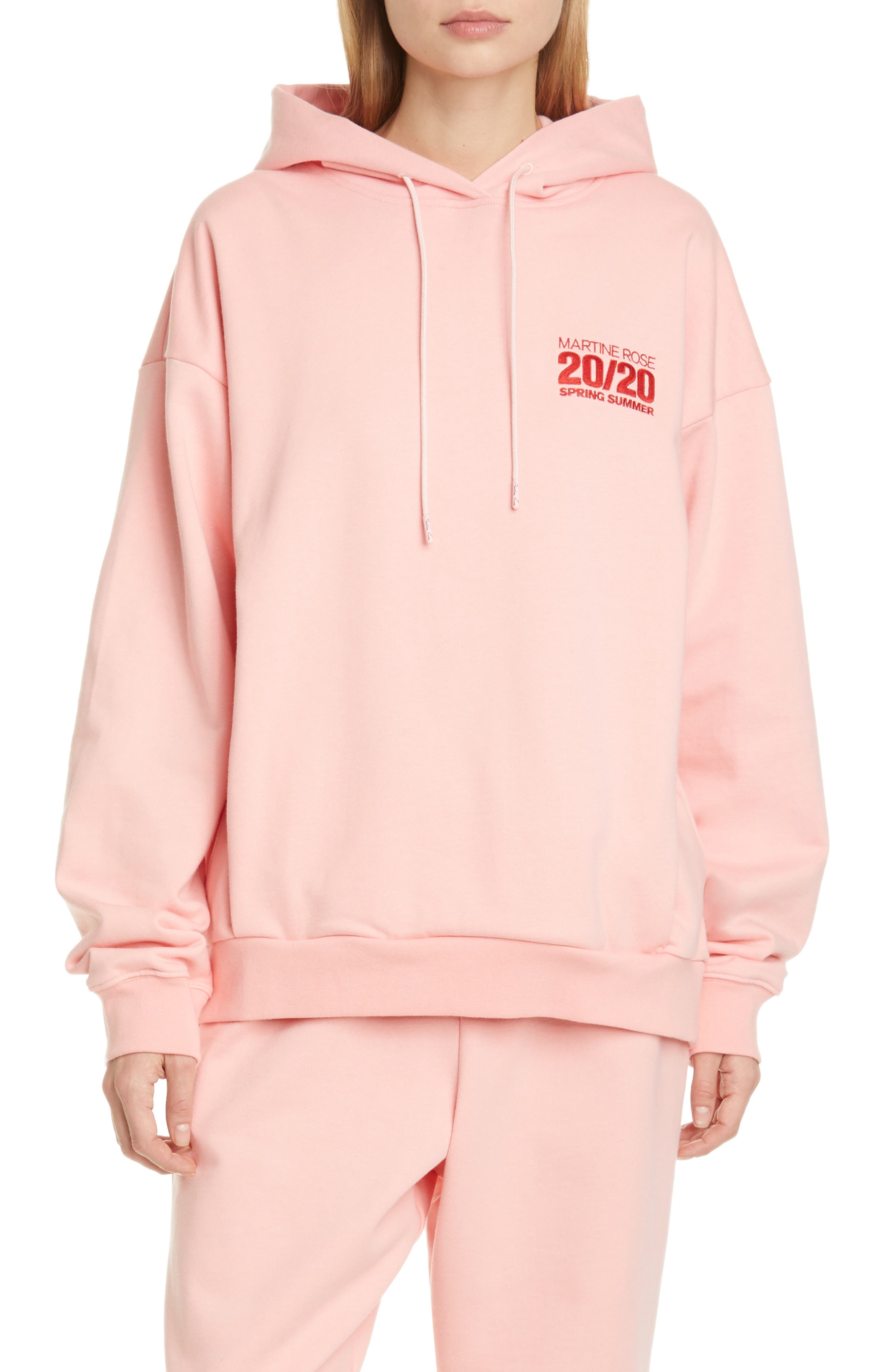 rose color hoodie