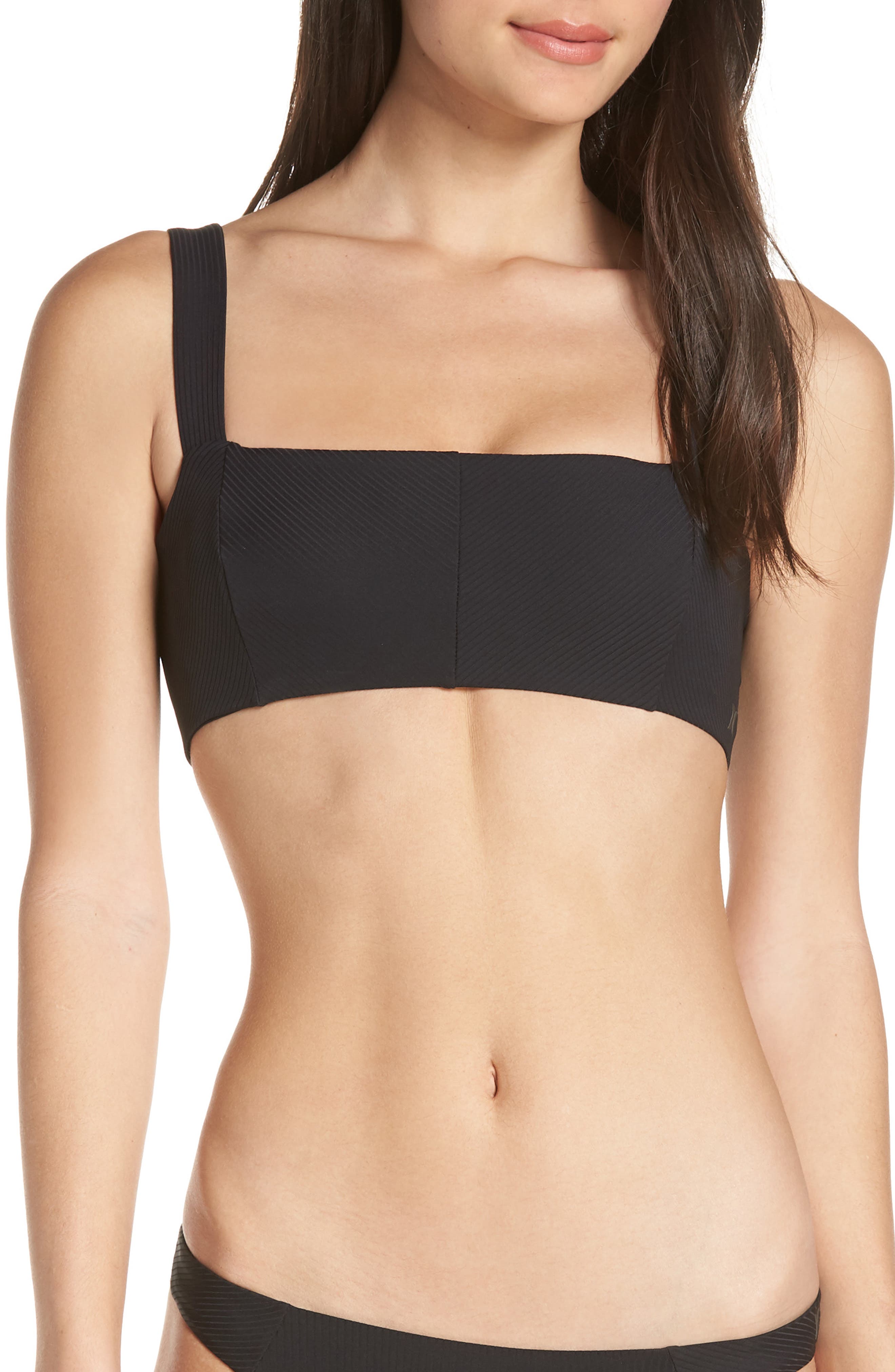 Hurley Quick Dry Surf Bikini Top, Black