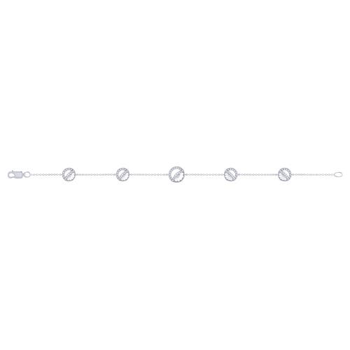 Luvmyjewelry Moon Phases Diamond Bracelet In Sterling Silver In Silver
