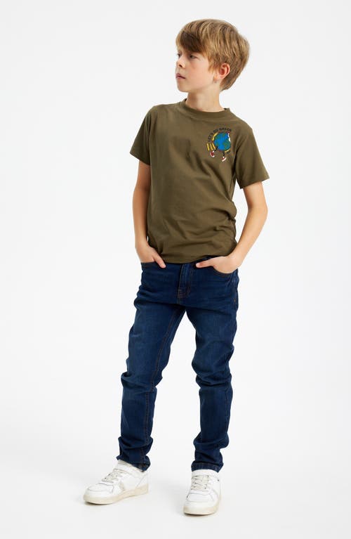 Shop The New Kids' Logan Go Green Cotton Graphic T-shirt In Ivy Green