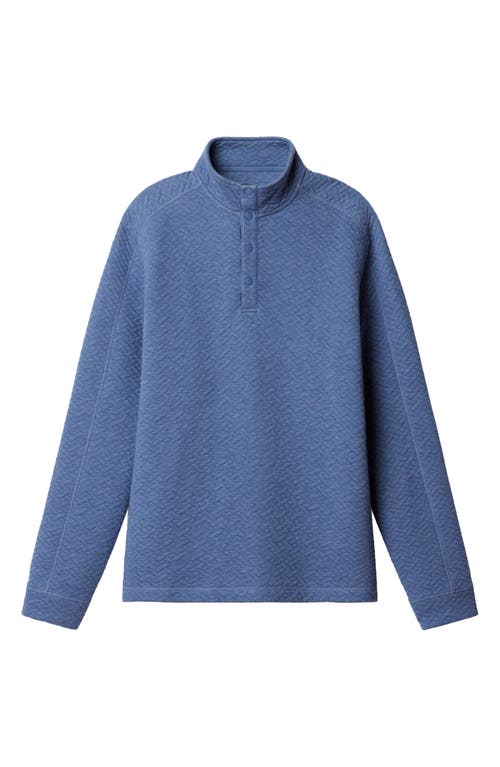 Shop Rhone Weekend Quilted Pullover In Ocean Blue Heather