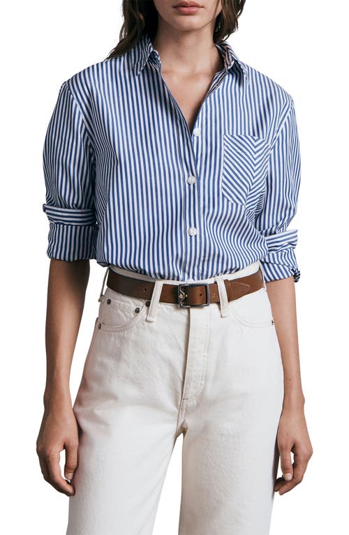 rag & bone ICONS Maxine Stripe Button-Up Shirt Blustripe at Nordstrom,