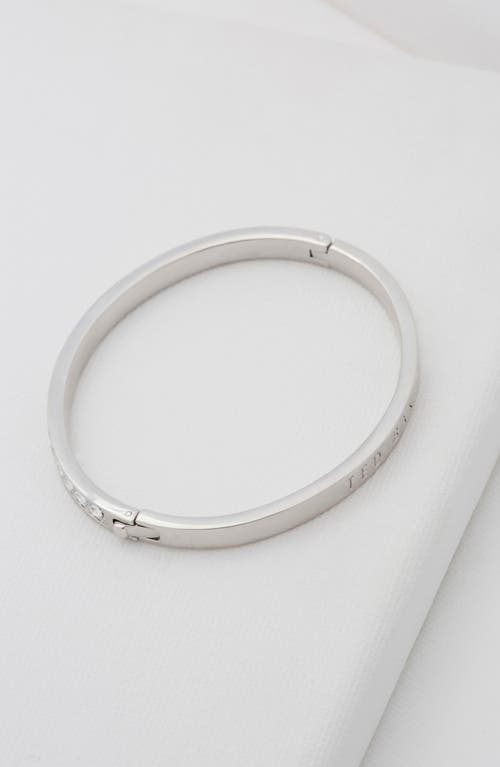 Shop Ted Baker London Clemara Crystal Hinge Bangle Bracelet In Crystal/silver