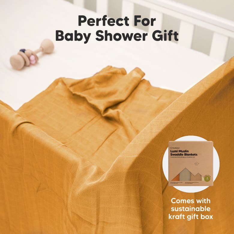 Keababies Lumi Muslin Swaddle Blankets In Spice