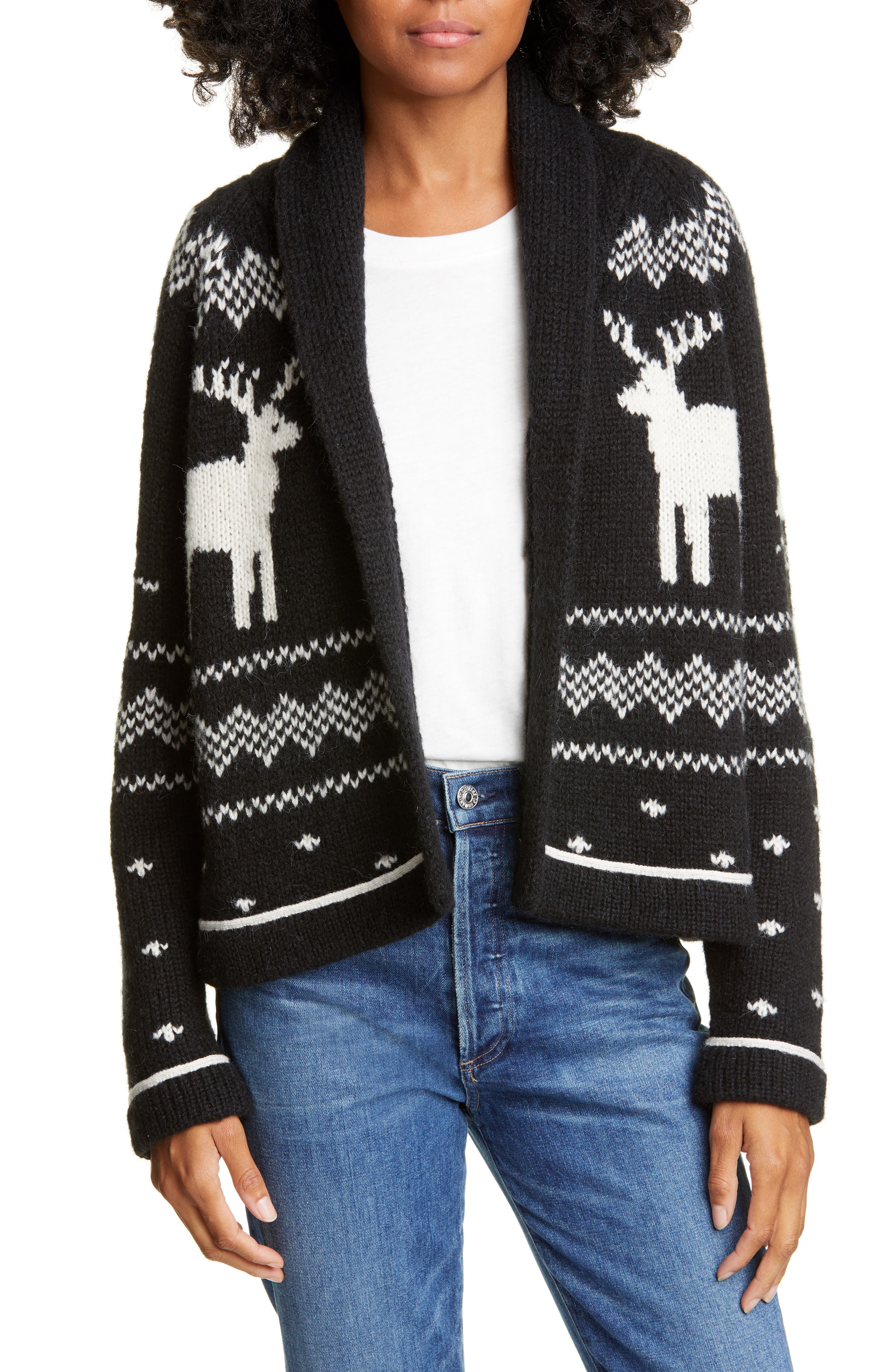 reindeer cardigan