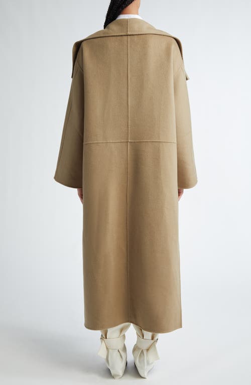 Shop Totême Toteme Oversize Signature Two-tone Wool & Cashmere Coat In Truffle