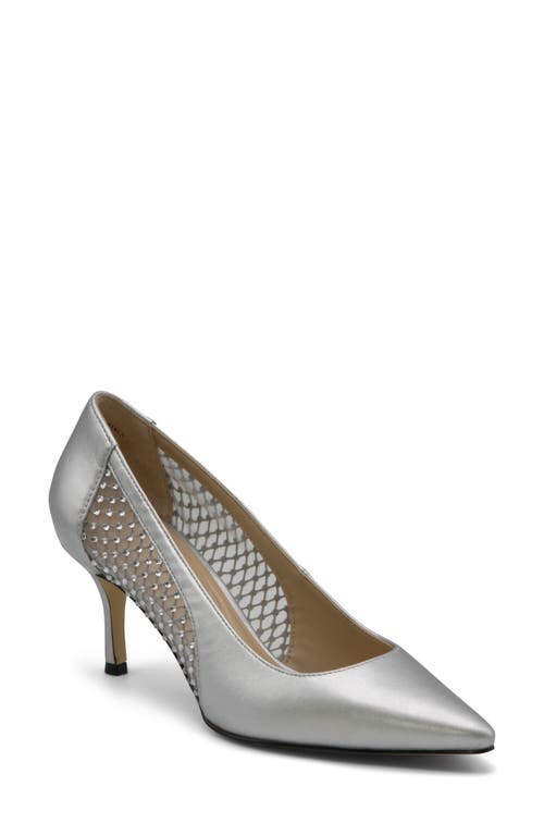 Shop Charles By Charles David Alanna Embellished Pointed Toe Pump In Chrome