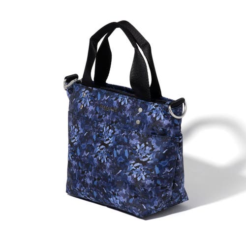 Baggallini Mini Carryall Crossbody Tote Bag In Indigo Petal