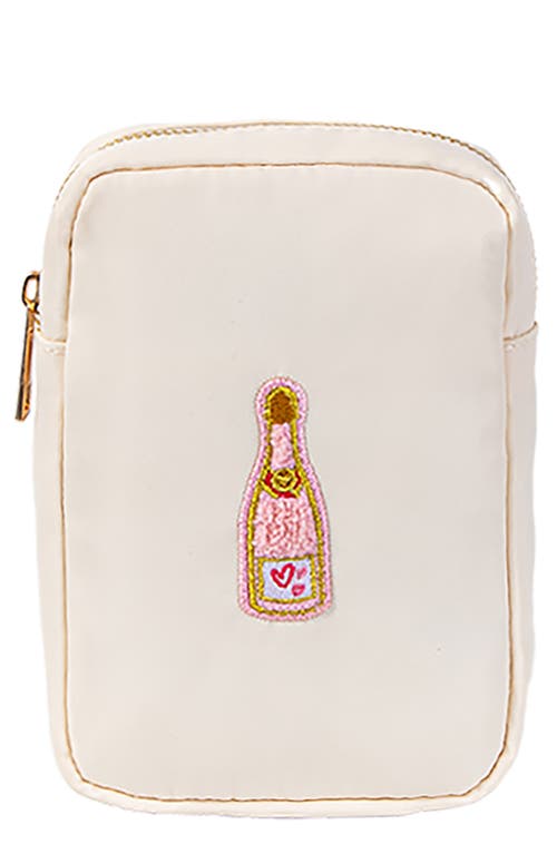 Mini Champagne Cosmetics Bag in Cream