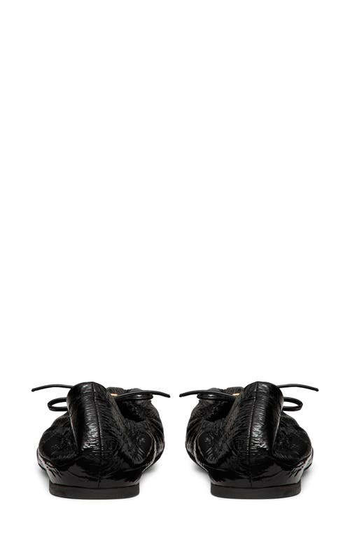 Shop Valentino Garavani Vlogo Signature Patent Ballet Flat In Nero