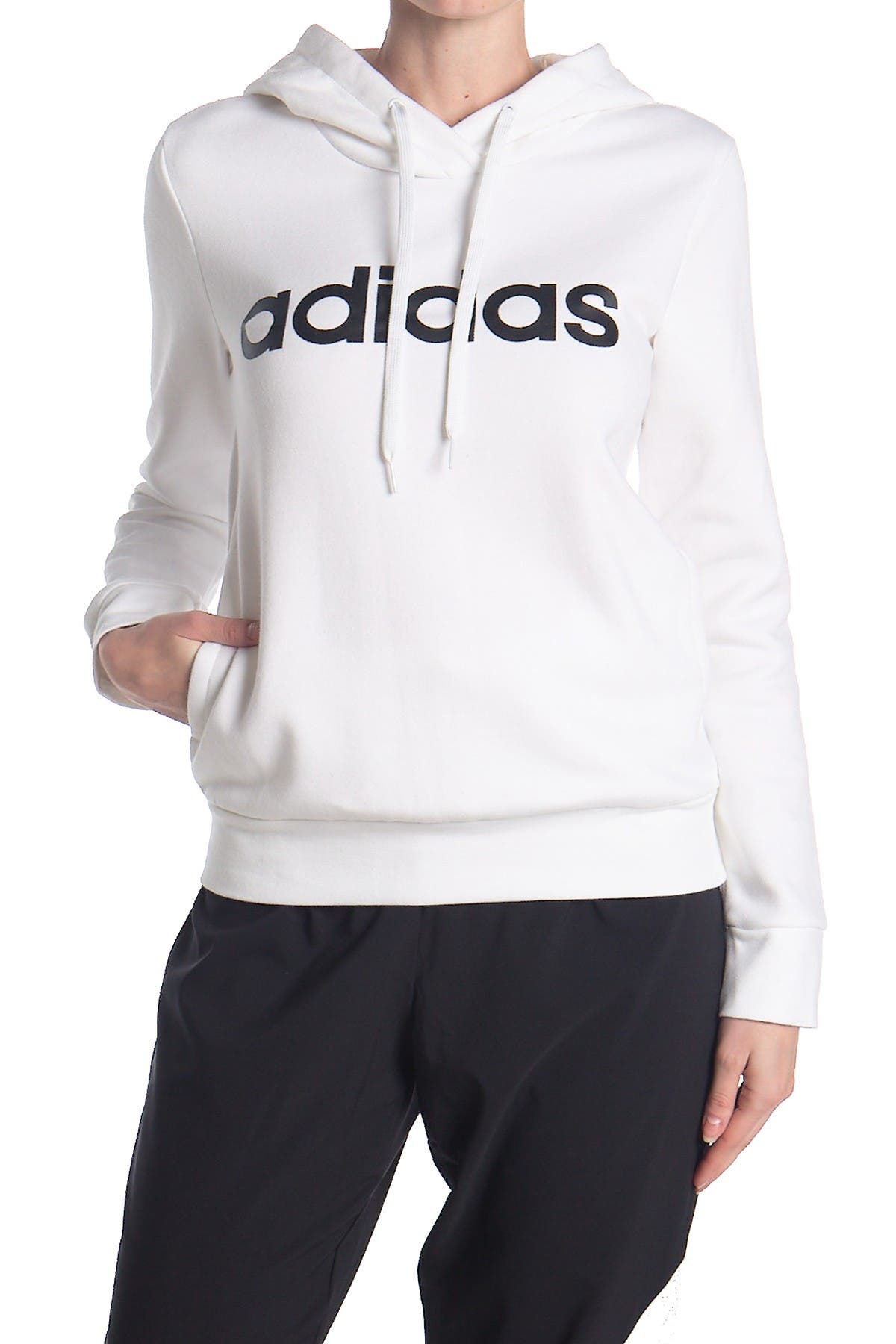 adidas logo print hoodie