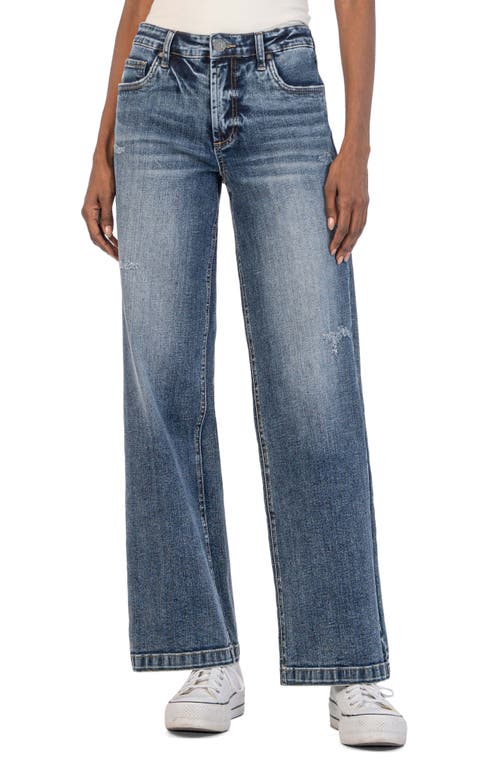KUT from the Kloth High Waist Wide Leg Jeans in Punctual at Nordstrom, Size 6